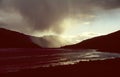 Rain shower in the Scottish highlands