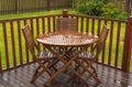 Rain Soaked Garden Table & Chairs Royalty Free Stock Photo