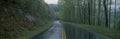 Rain soaked road, Foothill Parkway, VA Royalty Free Stock Photo