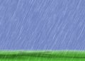 Rain storm backgrounds in cloudy weather with green grass