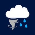 Rain storm cloud. Simple vector modern icon design illustration Royalty Free Stock Photo