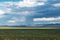 Rain and storm clouds over the Ugab River valley, Namibia Royalty Free Stock Photo