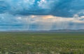 Rain and storm clouds over the Ugab River valley, Namibia Royalty Free Stock Photo