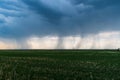 Rain Storm Clouds Stunning Landscape Over Prairie, Canada Royalty Free Stock Photo
