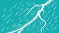 Rain Storm with Lightning and Abstract Water, vector design Generative AI Royalty Free Stock Photo