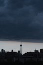 Rain storm over Toronto Royalty Free Stock Photo