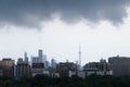 Rain storm over Toronto Royalty Free Stock Photo