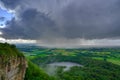 Rain Storm from Sutton Bank Royalty Free Stock Photo