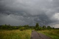 Rain summer storm clouds dark sky is a natural element in the sky Royalty Free Stock Photo