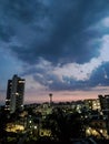 After rain sunset from above Royalty Free Stock Photo