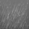 Rain transparent vector background. Falling water drops texture