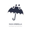 rain umbrella icon on white background. Simple element illustration from Weather concept