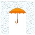 Rain and umbrella Royalty Free Stock Photo