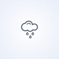 Rain, vector best gray line icon Royalty Free Stock Photo