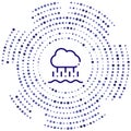 rain vector icon. rain editable stroke. rain linear symbol for use on web and mobile apps, logo, print media. Thin line