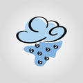 Rain vector illustration flat icon
