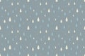 Rain vector seamless pattern, foggy cold autumn