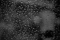 Rain water droplets on a windscreen Royalty Free Stock Photo