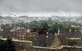 Rain Water Drops on a Window Royalty Free Stock Photo