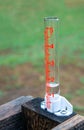 Rain water measured after Missouri drought Royalty Free Stock Photo