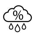 Rain weather vector icon