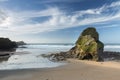 After the rain, Whipsiderry Beach, North Cornwall Royalty Free Stock Photo