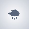 Rain , Wind , vector best flat icon Royalty Free Stock Photo