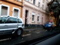 Rain on the Windshild Background. Royalty Free Stock Photo