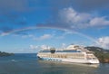 Rainblow Over Cruise Ship