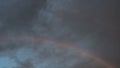 Rainblow with rain clouds, time lapse