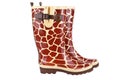 Rainboots with giraffe pattern