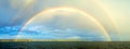 Rainbow above river Royalty Free Stock Photo