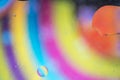 Rainbow abstract background picture made with oil, water and soap