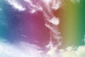 Rainbow, Abstract Cirrus Clouds Background Texture