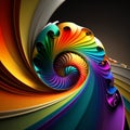 Rainbow abstract contemporary modern art. Minimalist illustration Royalty Free Stock Photo