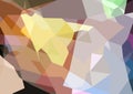 Rainbow abstract low polygon prism background, spectrum gradient vivid colorful vector backdrop.