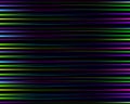 Rainbow abstract pattern. Bright colorful print composed of purple, blue, green and pink lines on black background. Striped colore Royalty Free Stock Photo