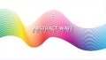 Abstract Rainbow Wave Line Background Design Vector, Spectrum Frame Concept, White Background, Colorful Spectrum Audio Design Royalty Free Stock Photo