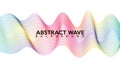 Rainbow Abstract Wave Line Background Design Vector, Spectrum Frame Concept, White Background, Colorful Spectrum Audio Design Royalty Free Stock Photo