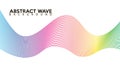 Rainbow Abstract Wave Line Background Design Vector, Spectrum Frame Concept, White Background, Colorful Spectrum Audio Design Royalty Free Stock Photo