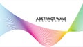 Rainbow Abstract Wave Line Background Design Vector, Spectrum Frame Concept, White Background, Colorful Spectrum Audio Design Royalty Free Stock Photo