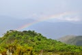 Rainbow against a mountain background at Aberdare Ranges, Kenya