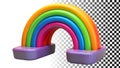 Rainbow arch colorful decoration and vibrant design element png transparent image Generative AI