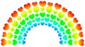 Rainbow Arch Heart Frame Border Royalty Free Stock Photo