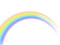 Rainbow. Arch realistic symbol of rain. Perspective view object isolated on white background natural weather effect