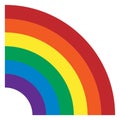 Rainbow arch vector icon. Decorative pattern weather symbol.