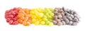 A Rainbow Assortment of Old Fashioned Hard Candies Isolated on a White Background Royalty Free Stock Photo