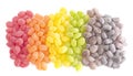 A Rainbow Assortment of Old Fashioned Hard Candies Isolated on a White Background Royalty Free Stock Photo