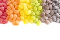 A Rainbow Assortment of Old Fashioned Hard Candies Isolated on a White Background Royalty Free Stock Photo