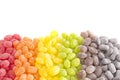 A Rainbow Assortment of Old Fashioned Hard Candies Isolated on a White Background Royalty Free Stock Photo